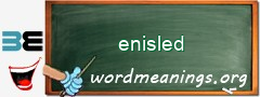 WordMeaning blackboard for enisled